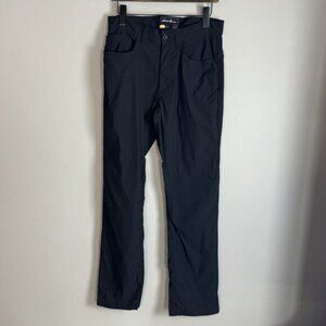 EDDIE BAUER TRAVEX Mens Black Hiking Pants Size 32x32 Nylon Horizon Guide